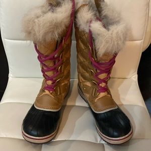 Women’s Tan Sorel Tofino Cate Snow Cold Weather Lace Up Waterproof Boots- Sz 6